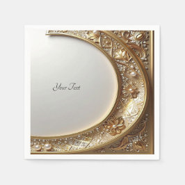 Goldener Verzierungsrahmen Serviette