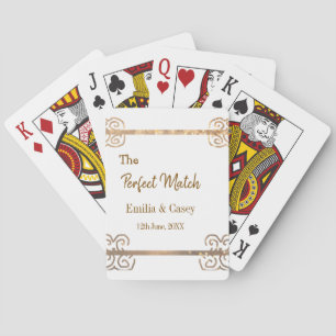 Goldener Vintager Glitzer für das perfekte Partner Spielkarten