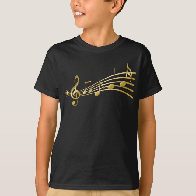 Goldener Violinenschlüssel T-Shirt (Vorderseite)