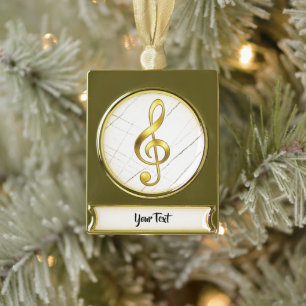 Goldener Violinschlüssel Marmor Heimdekoration Banner-Ornament Gold