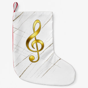 Goldener Violinschlüssel Marmor Heimdekoration Kleiner Weihnachtsstrumpf