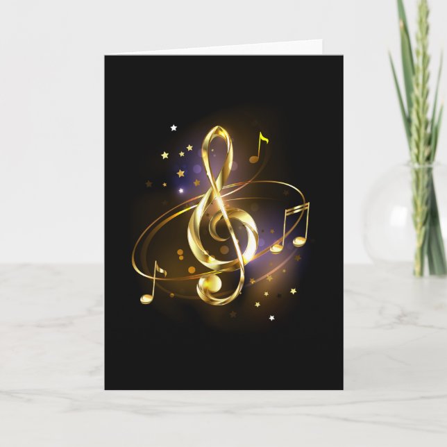 Goldener Violinschlüssel Musik (Vorderseite)