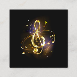 Goldener Violinschlüssel Musik Begleitkarte