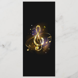 Goldener Violinschlüssel Musik Einladung