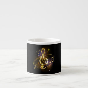 Goldener Violinschlüssel Musik Espressotasse