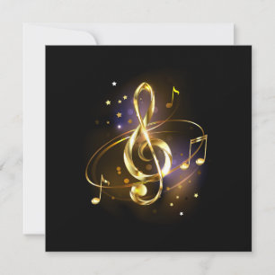 Goldener Violinschlüssel Musik Feiertagskarte