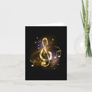 Goldener Violinschlüssel Musik Karte