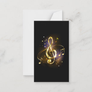 Goldener Violinschlüssel Musik Mitteilungskarte
