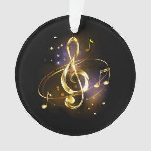 Goldener Violinschlüssel Musik Ornament