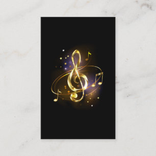 Goldener Violinschlüssel Musik Visitenkarte