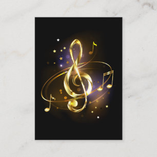 Goldener Violinschlüssel Musik Visitenkarte