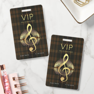 Goldener Violinschlüssel VIP All-Access-Klassik Br Ausweis