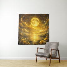 Goldener Vollmond über dem verzauberten See — Fant