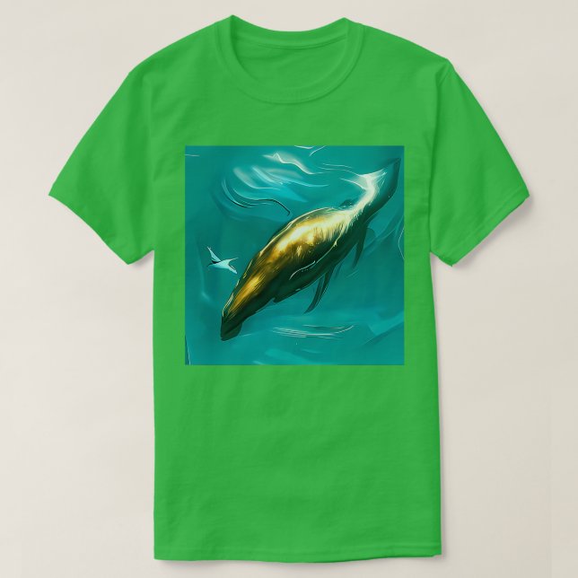 Goldener Wal 1 T-Shirt (Design vorne)
