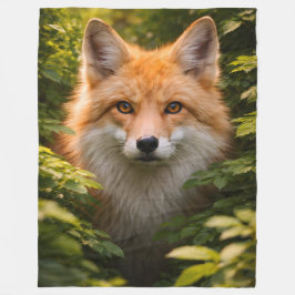 Goldener Waldwächter majestätischer roter Fuchs Fl Fleecedecke