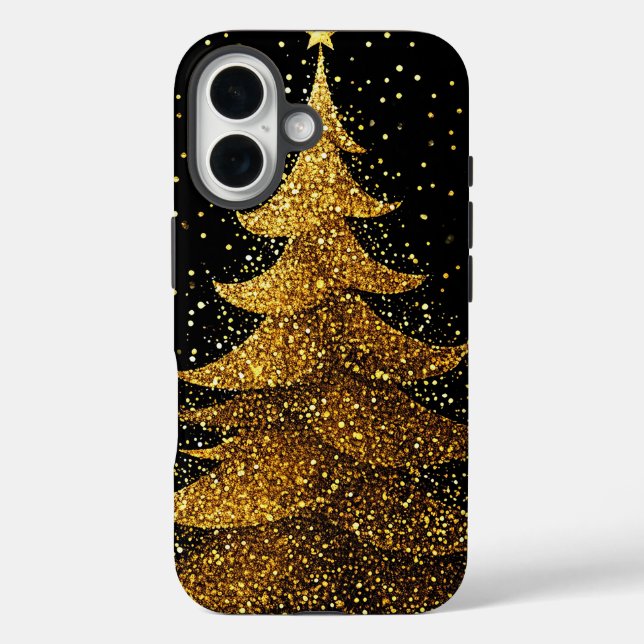 Goldener Weihnachtsbaum Case-Mate iPhone Hülle (Rückseite)