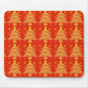 goldener Weihnachtsbaum, Feiertag Mousepad