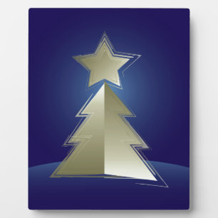Goldener Weihnachtsbaum Fotoplatte