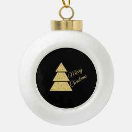Goldener Weihnachtsbaum Keramik Kugel-Ornament