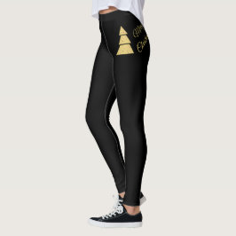 Goldener Weihnachtsbaum Leggings