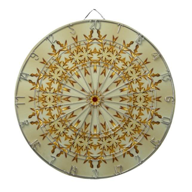 Goldener Weihnachtskranz Dartscheibe (vorne)