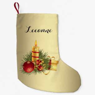 Goldener Weihnachtsname Kleiner Weihnachtsstrumpf