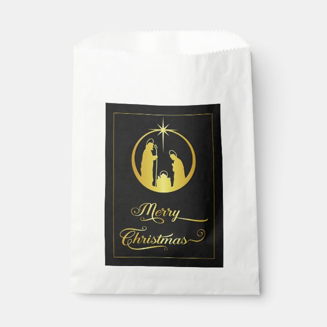 Goldener Weihnachtssegen Geschenktütchen (Vorderseite)