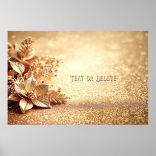 Goldener Weihnachtsstern Poster