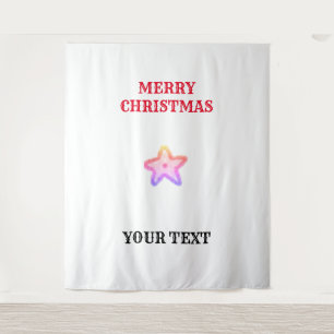 GOLDENER WEIHNACHTSSTERN SCRPT KALLIGRAFIE TAPETE WANDTEPPICH