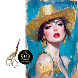 Goldener Western Glam Decoupage Seidenpapier