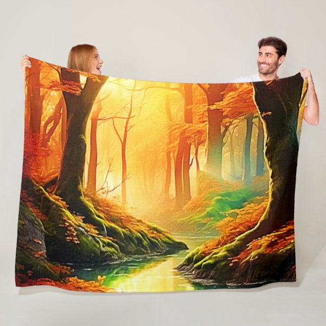 Goldener Whisper vom Herbst Fleecedecke (Beispiel)