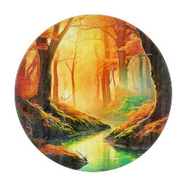 Goldener Whisper vom Herbst Schneidebrett