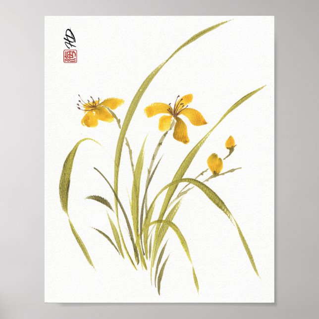 Goldener Windhauch Poster (Vorne)