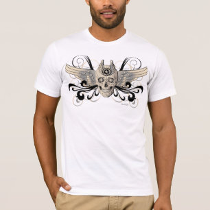 Goldener Winged Schädel - 4 T-Shirt
