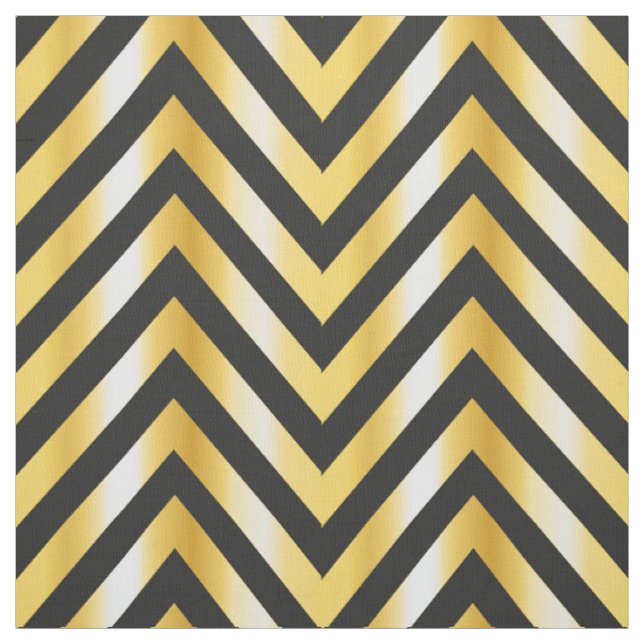 Goldener Zickzack großartiger Kunst-Deko Stoff (Muster)