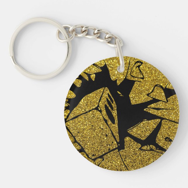 Goldener Ziegel Schlüsselanhänger (Vorderseite)