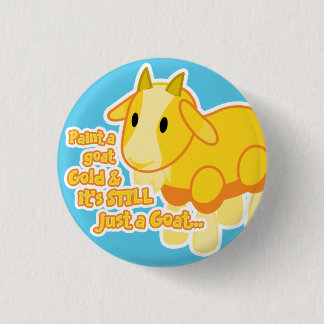 Goldener Ziegen-Knopf Button