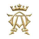Goldenes "3-D" Alpha und Omegas w/Crown Symbol Freistehende Fotoskulptur<br><div class="desc">Fühlen Sie sich frei,  Ihre eigenen Wörter/Bilder/Hintergrundfarbe über Zazzles große Kundenbezogenheitswerkzeuge hinzuzufügen.</div>