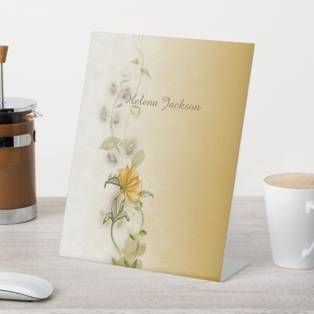 Goldenes 50. Geburtstagsschild Sockelschild (In SItu)