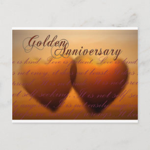 Goldenes 50-jähriges Jubiläum Postkarte