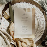 Goldenes Abstrakt | Elegante Hochzeit Menükarte<br><div class="desc">Diese glamouröse,  moderne Hochzeitskarte besticht durch Kalligraphie und ein elegantes,  abstraktes Imitat mit einem sanften,  neutralen Beige-Rahmen.</div>