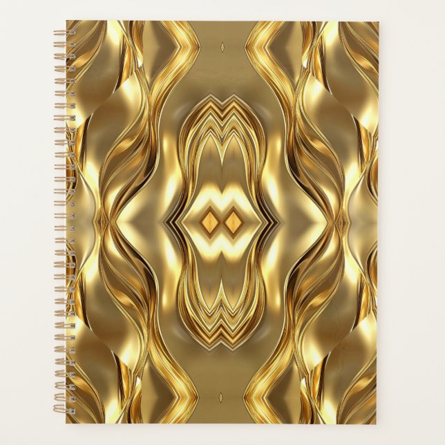 Goldenes abstraktes Mandala-Muster Planer (Vorderseite)