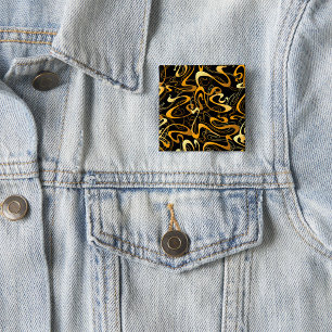 Goldenes abstraktes Wirbelmuster Button