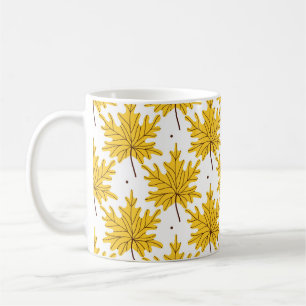 Goldenes Ahorn Verlasse Herbstmuster Kaffeetasse