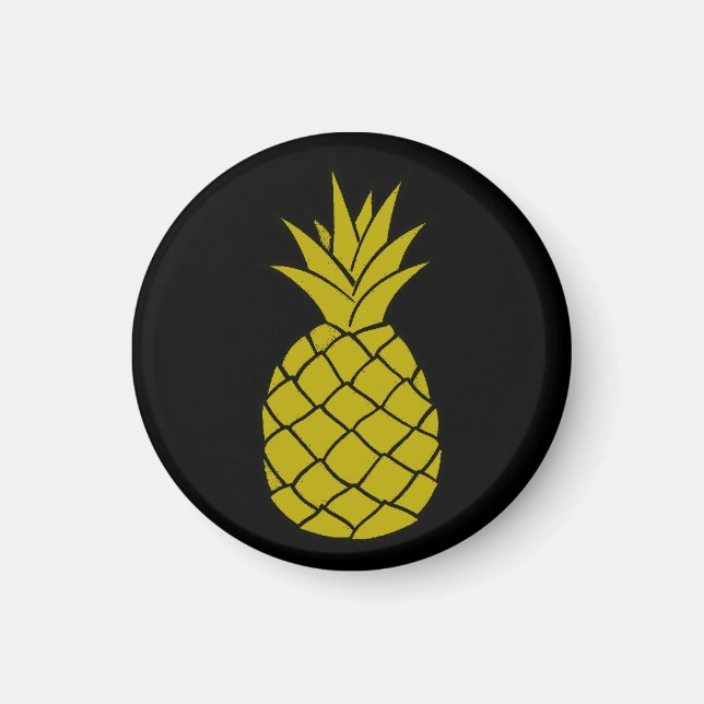 Goldenes Ananas-Magnet Magnet (Vorne)