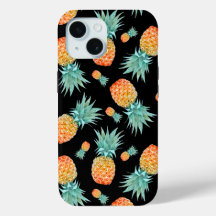 Goldenes Ananas-Muster auf schwarz | Custom