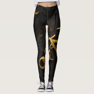 Goldenes Arkane-Symbol Leggings