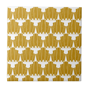 Goldenes Art Deco-Muster Fliese