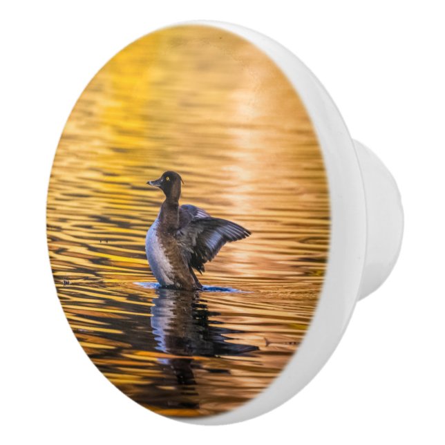 Goldenes Auge auf einem goldenen See Keramikknauf (Rechts)