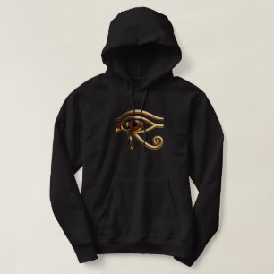 Goldenes Auge auf zwei Seiten von Horus Hoodie
